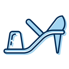 women's shoe icon on a transparent background