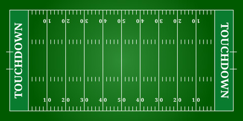 Obraz premium American football field, top view