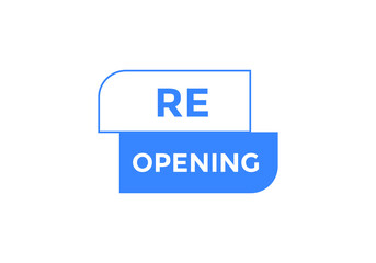 re-opening vector illustration. Web button template