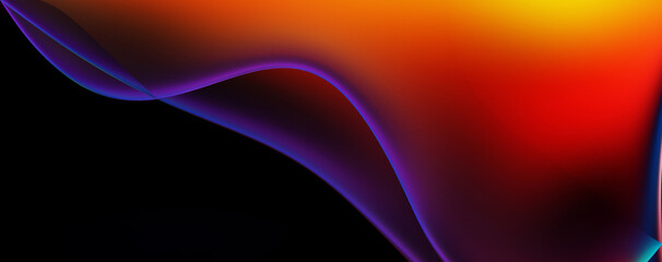 Abstract background. Fluid color gradient waves, with dynamic motion. Neon colorful abstract design of light waves. Illustration For Wallpaper, Banner, Background, Card, Book Illustration, website.