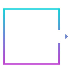 gradient square infographic frame
