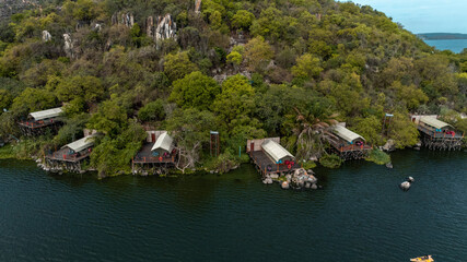 aerial view of the wag hill in mwanza, Tanzania - obrazy, fototapety, plakaty