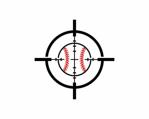 Sniper target with baseball inside