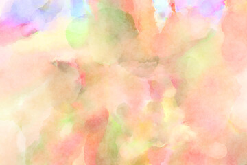 Modern brush strokes painting. Soft color painted illustration of soothing composition for poster, wall art, banner, card, book cover or packaging. Watercolor abstract painting with pastel colors.