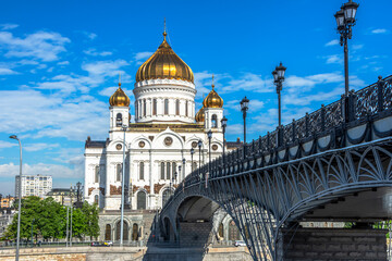 Cathedral of Christ the Saviour in summer, Moscow, Russia