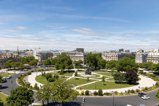 place la nation &agrave; Paris vue de haut