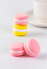 Colorful and delicious macaron cake