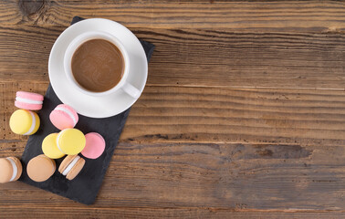 Colorful and delicious macaron cake