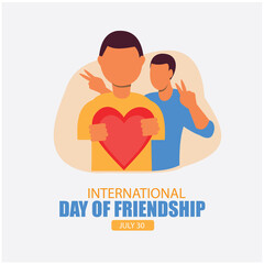 Vector International Day of Friendship. Design Simple and Elegant