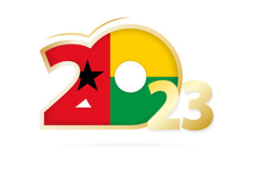Year 2023 with Guinea-Bissau Flag pattern.