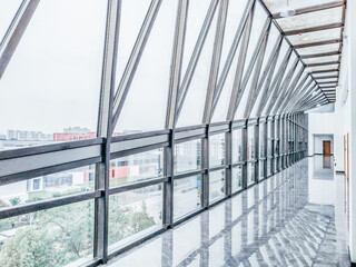 Empty modern interior corridor space