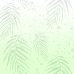  watercolor background from  tropical leaves, palm leaf, floral pattern. Bright Rapport for Paper, Textile, Wallpaper, design. Tropical leaves watercolor. Exotic tropical palm tree. Art pattern - obrazy, fototapety, plakaty
