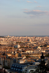 Fototapeta na wymiar View of Paris from Mount Saint Michel