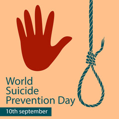 suicide prevention campaign to help suicidal people. Suicide prevention month card or background. vector illustration.