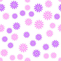 simple vector illustration abstract flowers pattern