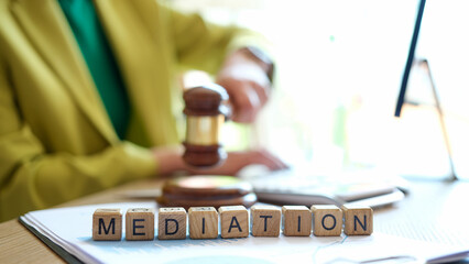 Text mediation on cubes in dispute resolution litigation