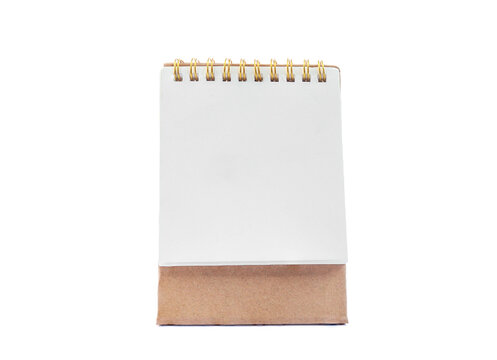 White Blank Calendar Isolated On A White Background