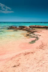 Papier Peint photo  Plage d'Elafonissi, Crète, Grèce Amazing pink sand beach with crystal clear water in Elafonissi Beach,  Crete, Greece