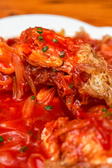 A delicious Chinese Guangxi dish, fried egg with five willows