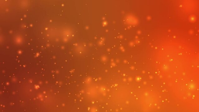 Red Orange Particle Animation Looping for Abstract Presentation Background