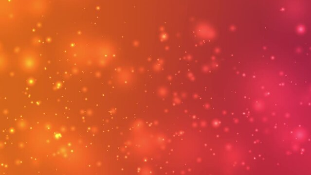 Orange Pink Particle Animation Looping for Abstract Presentation Background