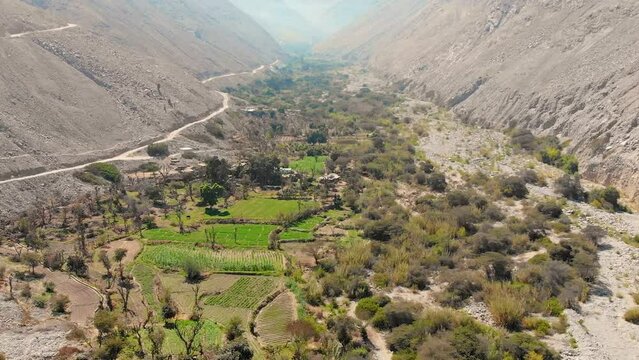 Chorunga cotahuasi valley, aerial shot with mavic air drone in summer 2020 2