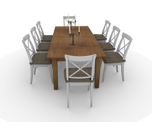 Dining table and chairs