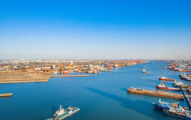 Tianjin Port cargo terminal scenery