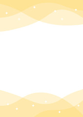 Fototapeta premium やわらかい曲線の背景 黄色 縦 フレーム