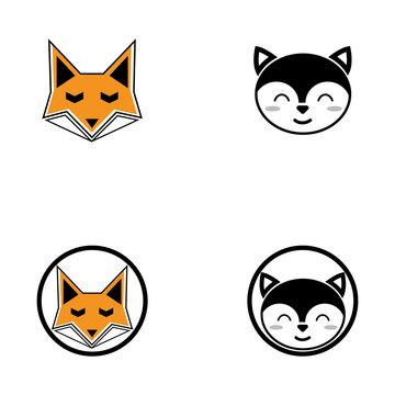 Fox head vector illustration icon