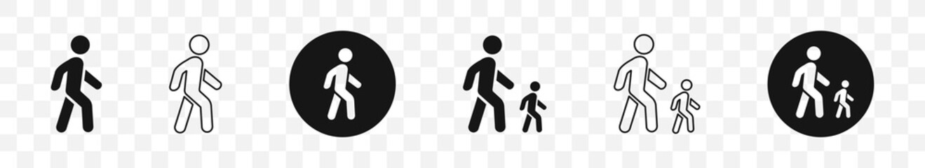 Human icon. Vector male or man silhouette.