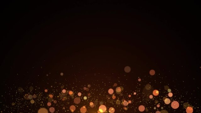 gold glitter particles movement background animation video