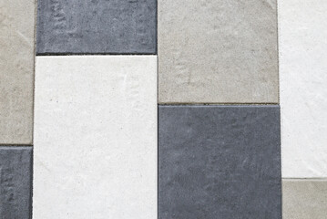 Fototapeta premium background gray floor tiles, paving stones.
