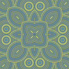 Simple victorian majolica tile seamless rapport. Geometric texture vector elements. Rug print design. Stylish spanish mayolica tilework infinite pattern. Wall decoration template.