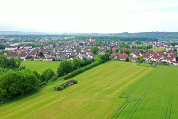 Naklejka premium Drone view of farmland in Germany