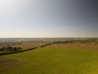 Foto a&eacute;rea de um campo agricola em Limeira, S&atilde;o Paulo