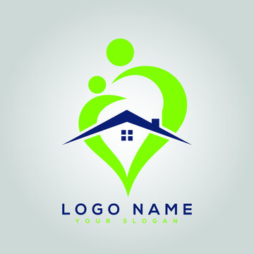 home healthcare logo design vector image
