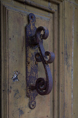 rusty antique door knocker