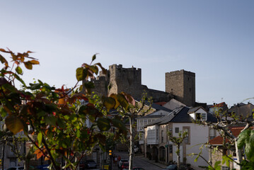 View of the castle of Castro Caldelas in Galicia, Spain.