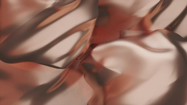 Metallic, Bronze, Seamless loop animation. Abstract 3d render geometrical concept background. modern animation, motion design, 4k seamless looped video.