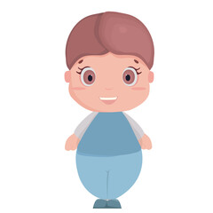 Schoolboy vector illustration.Primary school student.Colorful illustration in flat cartoon style.