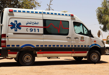 Amman, Jordan : Jordanian ambulance
