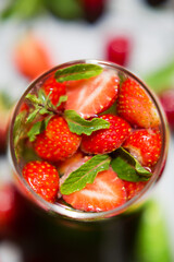 Fresh summer fruit cocktails