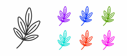 Black line Movie trophy icon isolated on white background. Academy award icon. Films and cinema symbol. Set icons colorful. Vector