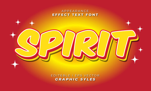 Font style effect with spirit theme