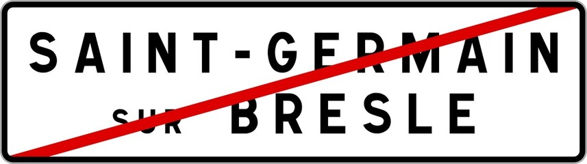 Panneau sortie ville agglomération Saint-Germain-sur-Bresle / Town exit sign Saint-Germain-sur-Bresle