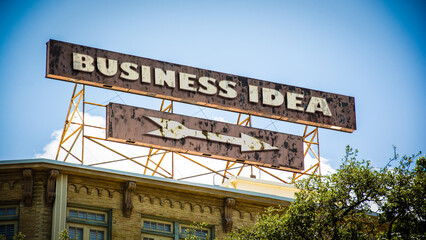 Obraz premium Street Sign to Business Idea