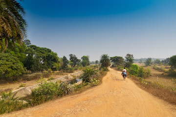 A village road in Rural India , Baranti village - West Bengal, India