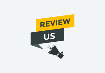 Review us on white background. Vector illustration. customer feedback concept
