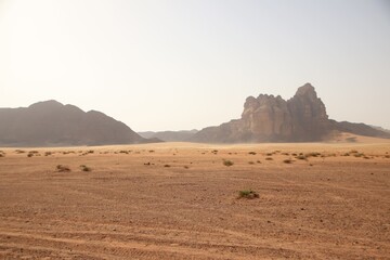 Obraz premium Wadi Rum Landscape in Jordan desert 